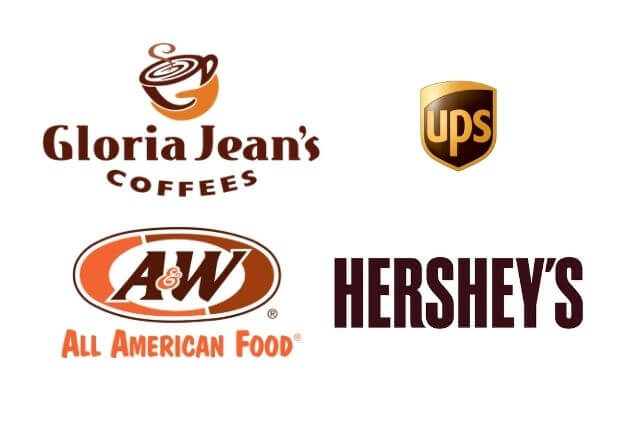 brand with brown logo