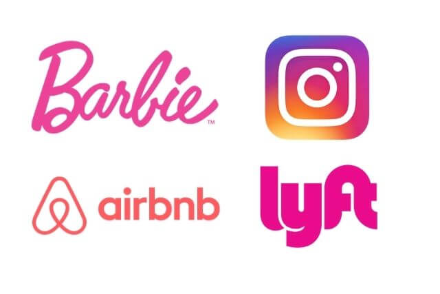 brand with pink logo