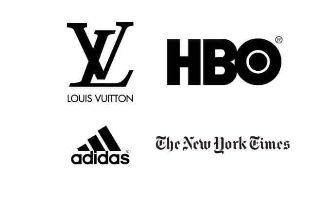 brands with black logo